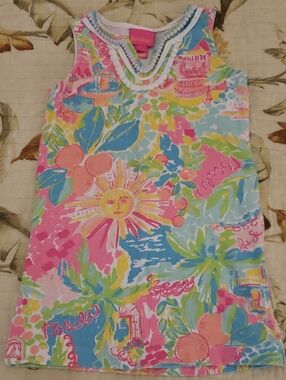 Lilly Pulitzer Girls' Tropical Multicolor Tank - Pink Blue Yellow Green